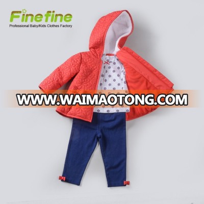 Children Winter Clothes Clothing Set 3pcs Wholesale Baby Clothing Sets For Girl