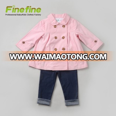 Wholesale Spring Autumn Kids Clothes Girl Softshell Peacoat Jacket